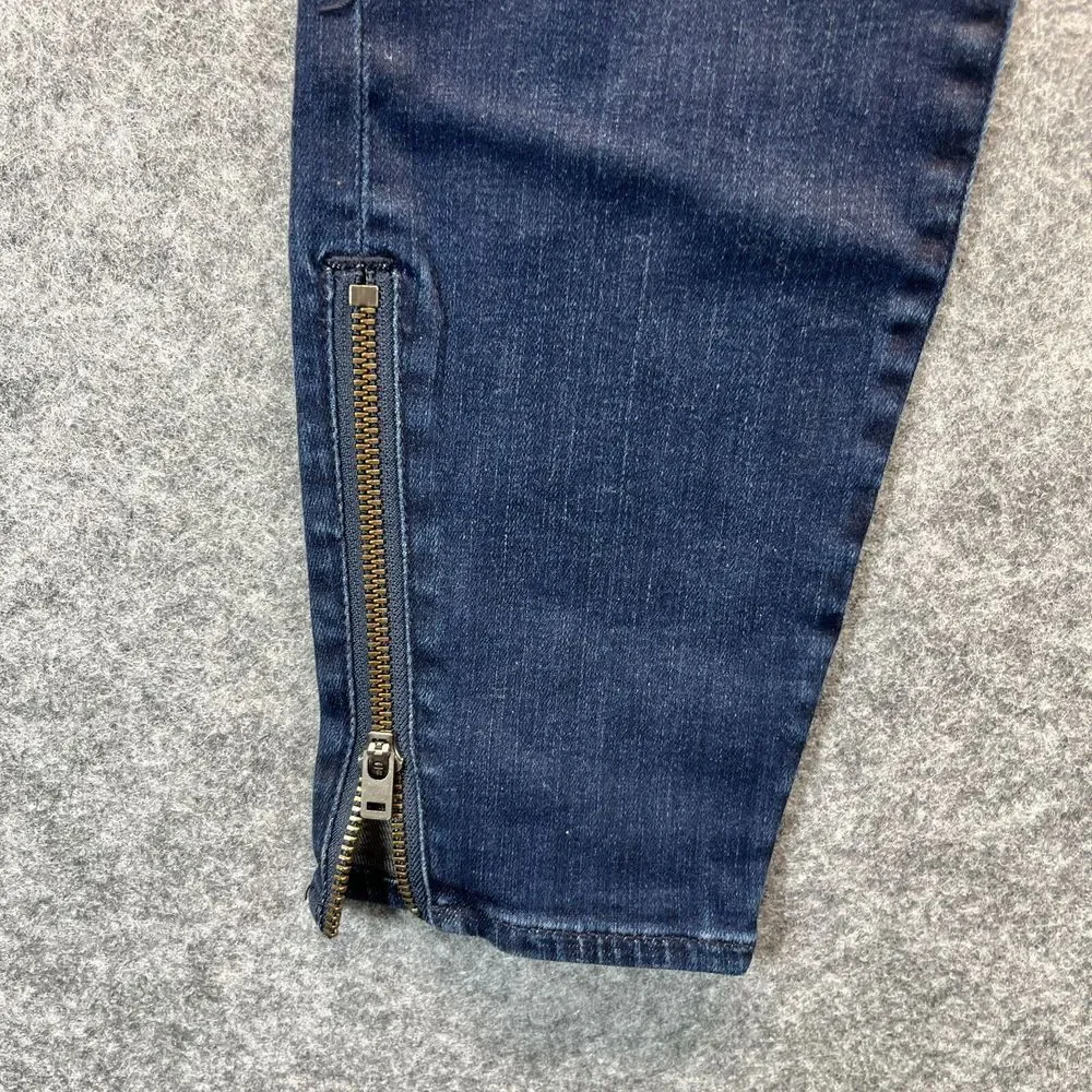 Madewell Jeans Women's 26 Skinny Skinny Dark Blue‎ Stretch Denim Ankle Zip